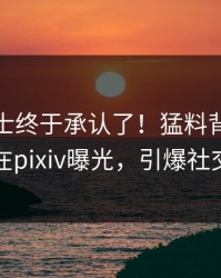 业内人士终于承认了！猛料背后的故事在pixiv曝光，引爆社交圈