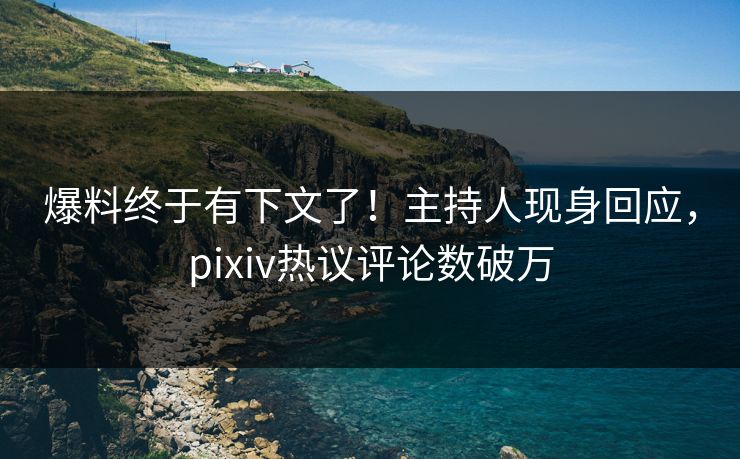 爆料终于有下文了！主持人现身回应，pixiv热议评论数破万