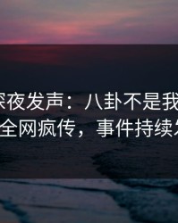 神秘人深夜发声：八卦不是我干的！pixiv全网疯传，事件持续发酵
