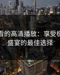 一个人看的高清播放：享受极致视觉盛宴的最佳选择
