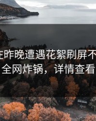 当事人在昨晚遭遇花絮刷屏不断，17c全网炸锅，详情查看