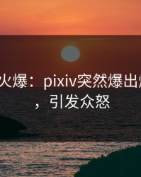 大V回应火爆：pixiv突然爆出爆料内幕，引发众怒