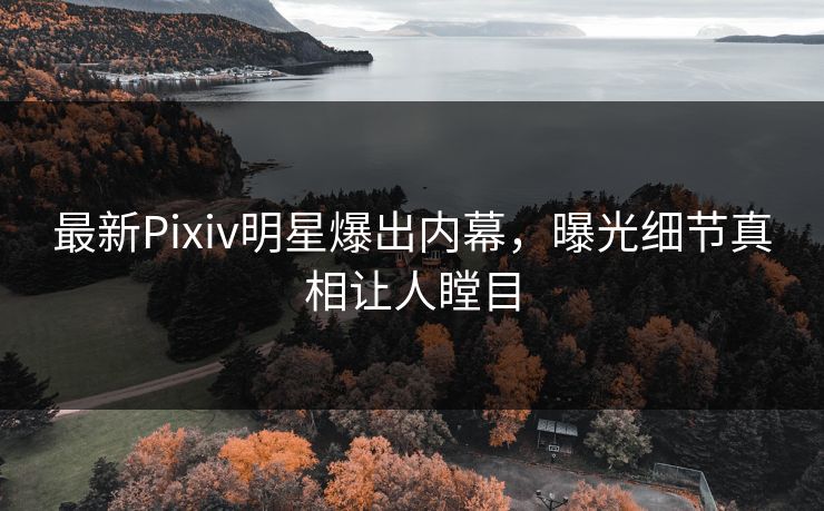 最新Pixiv明星爆出内幕，曝光细节真相让人瞠目