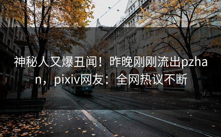 神秘人又爆丑闻！昨晚刚刚流出pzhan，pixiv网友：全网热议不断