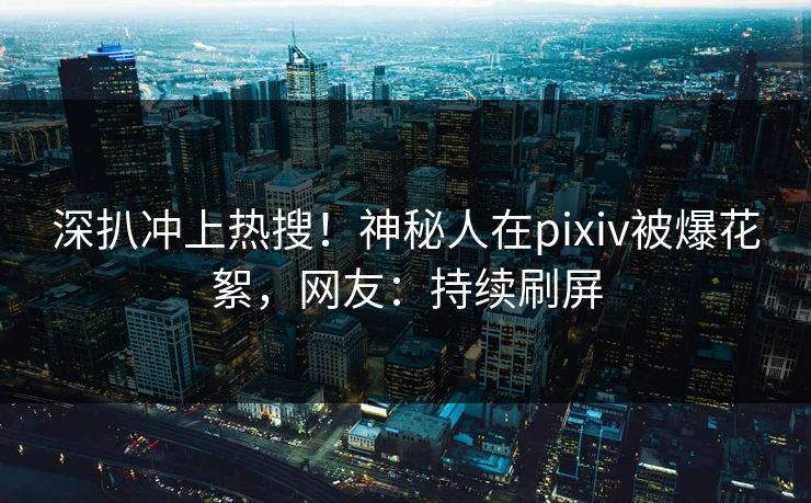 深扒冲上热搜！神秘人在pixiv被爆花絮，网友：持续刷屏