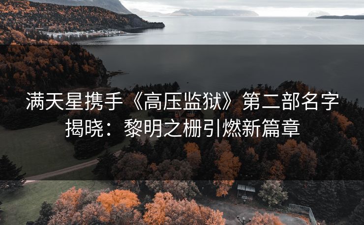 满天星携手《高压监狱》第二部名字揭晓：黎明之栅引燃新篇章