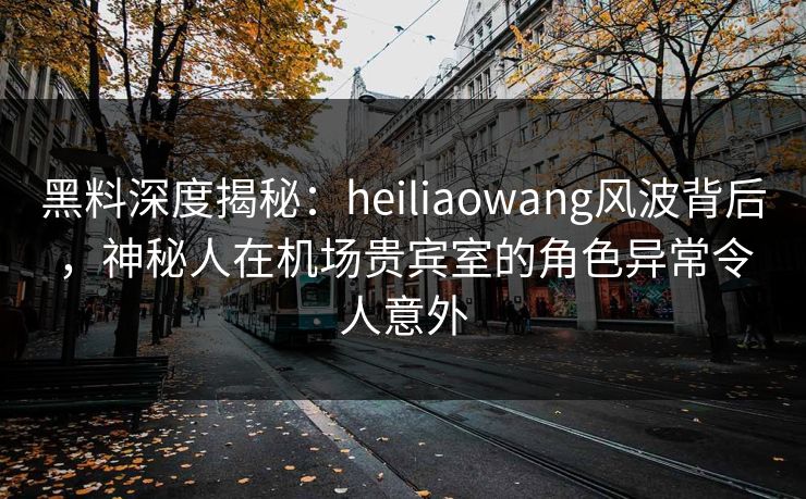 黑料深度揭秘:heiliaowang风波背后,神秘人在机场贵宾室的角色异常令人意外 黑料深度揭秘:heiliaowang风波背后,神秘人在机场贵宾室的角色异常令人意外